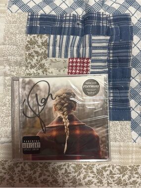 Signed 'Evermore' CD - Blue/White Cover, Taylor Swift